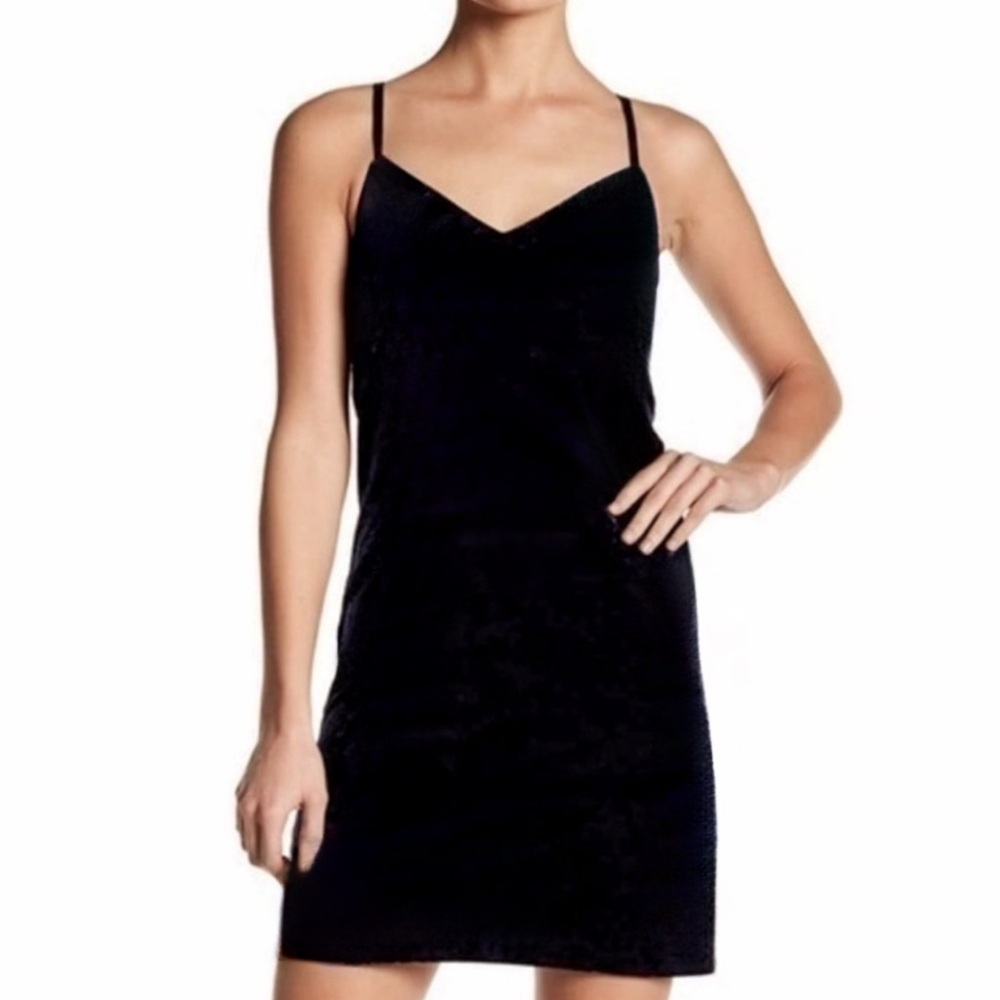 love…ady Black Velvet Mini Dress